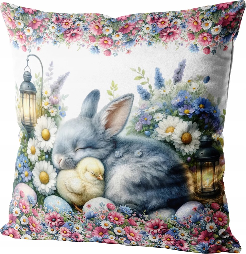 Húsvéti Párnahuzat Velúr Dekoratív Párnahuzat 40X40 Húsvét 0383