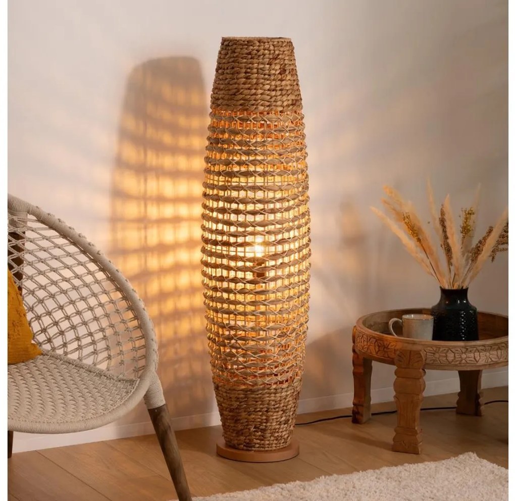 Atmosphera - Állólámpa SAND 1xE27/40W/230V bükkfa/vízi jácint