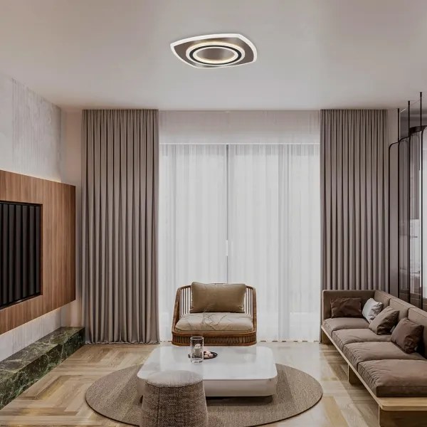 Rabalux 71317-LED fényerőszabályozható mennyezeti lámpatest TANELI 60W/230V 3000/4000/6000K króm/fekete + távirányító