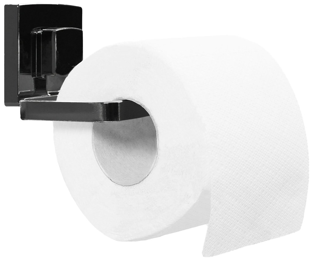 REA - WC-papír tartó, fekete, HOM-00554