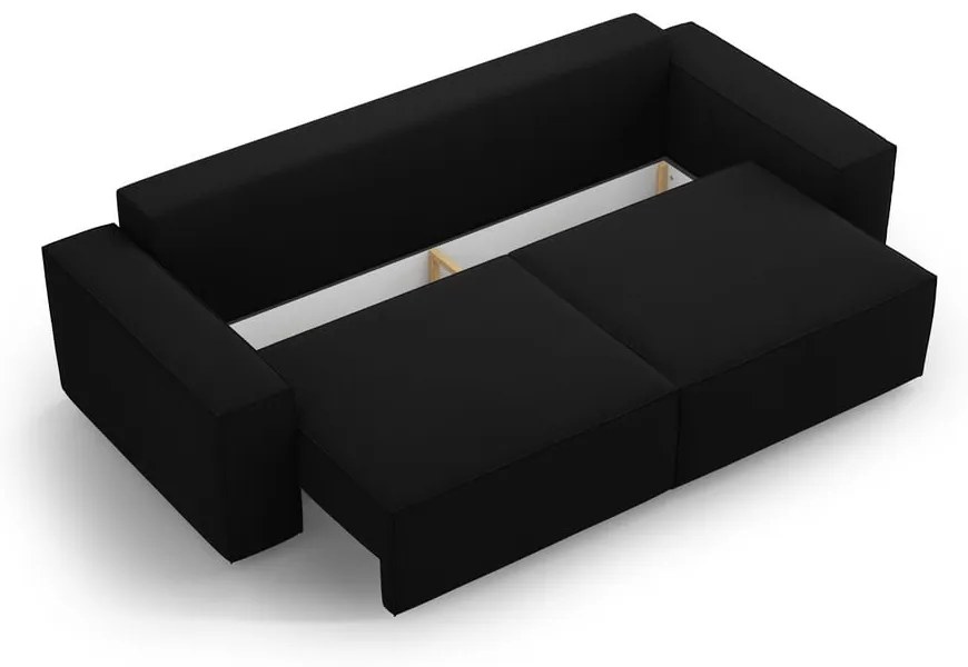 Fekete kinyitható kanapé 247 cm Jodie – Micadoni Home