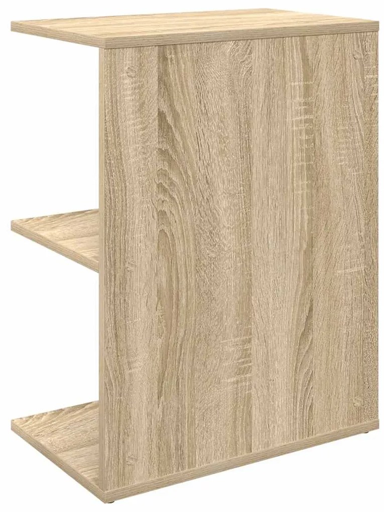 2 db sonoma tölgy színű szerelt fa éjjeliszekrény 46,5x29x61 cm