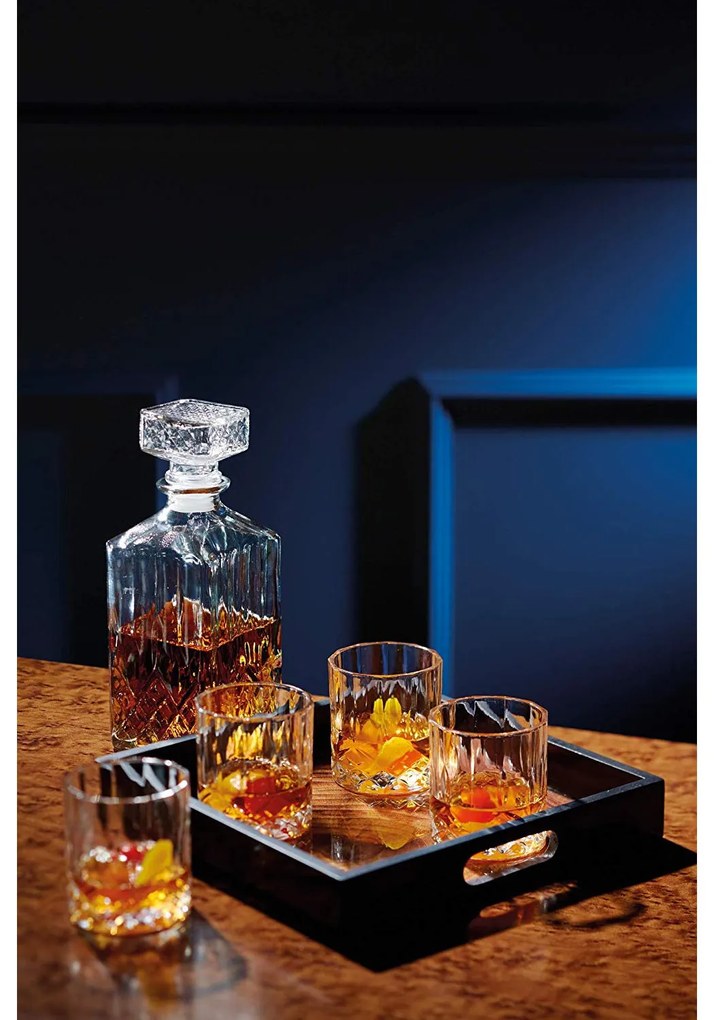 Whiskey tartó pohár és üveg szett BarCraft