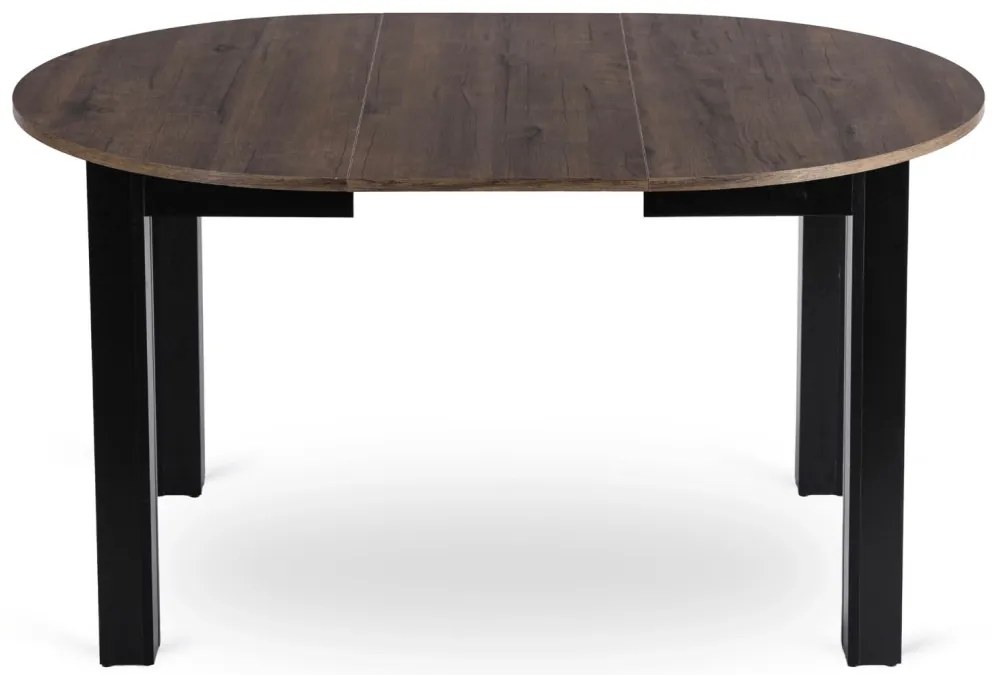 Bővíthető Étkezőasztal Kézműves Dió/Fekete Színben. HARRY 102-142 cm