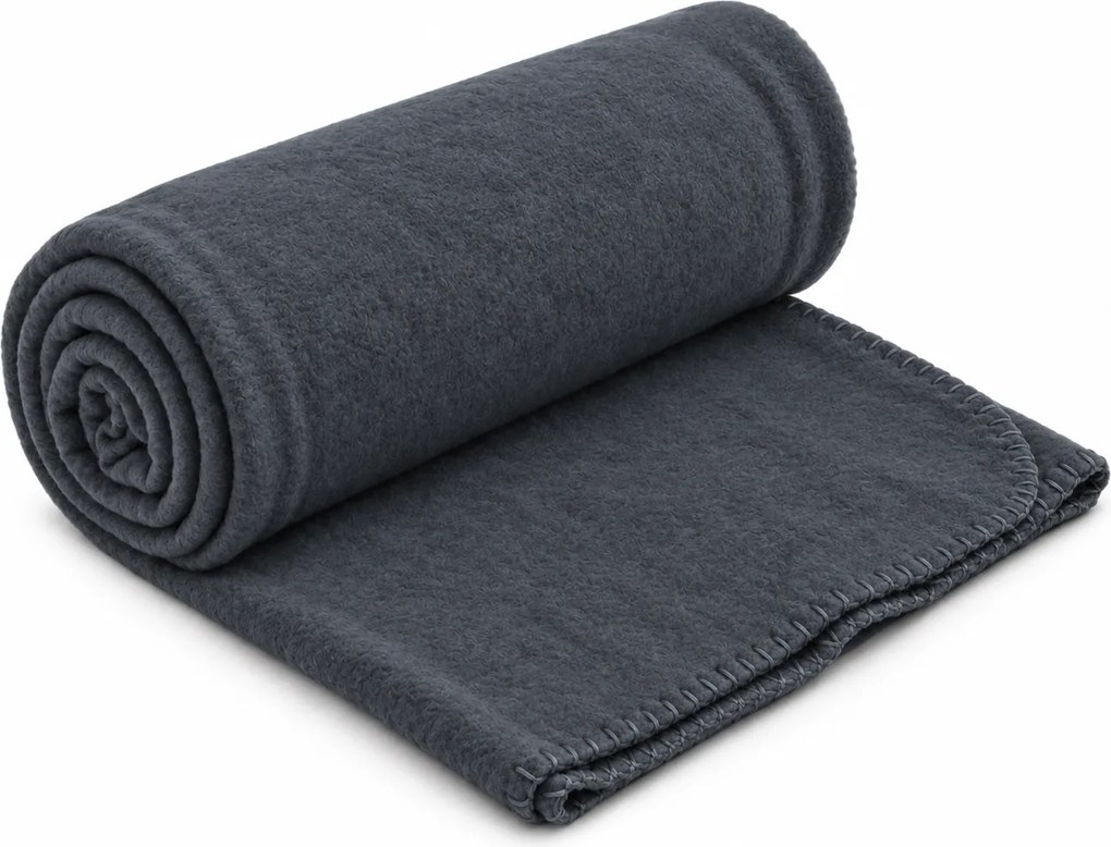 Fleece pléd MELVIRA DUO, szürke Méret: 150 x 200 cm