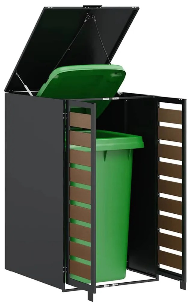 Hulladékgyűjtő tároló gázliftinges fedéllel 240L-es kukához