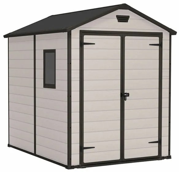 Keter Manor 6x8 műanyag kerti ház 185,8 x 236,8 x 227cm Bézs színű