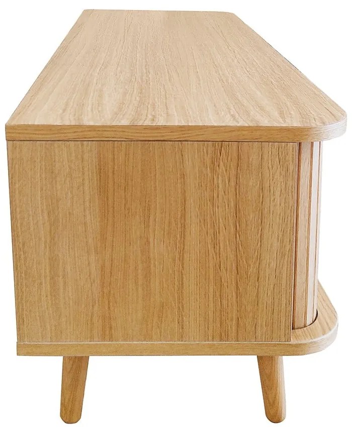 Natúr színű TV-állvány tölgyfa dekorral 138x50 cm Rove – Woodman