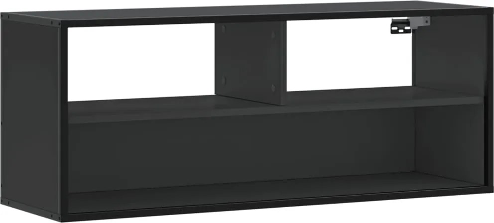 vidaXL fekete szerelt fa és fém TV-szekrény 100x31x39,5 cm