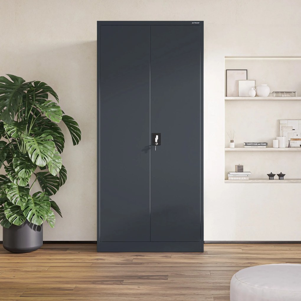 Fém iratszekrény JAN H, 900 x 1950 x 400 mm, antracit