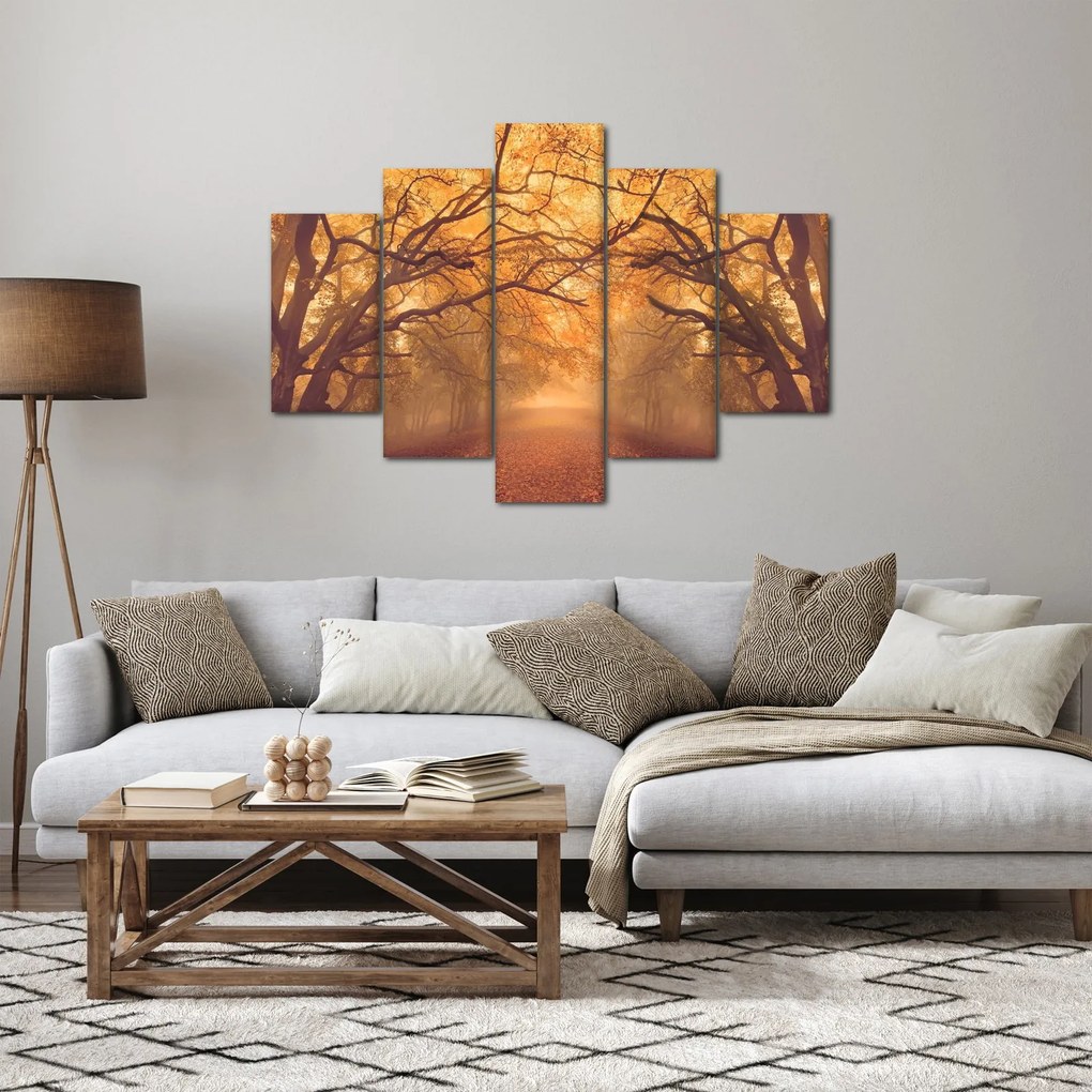 Egy út képe egy őszi tájon (150x105 cm)