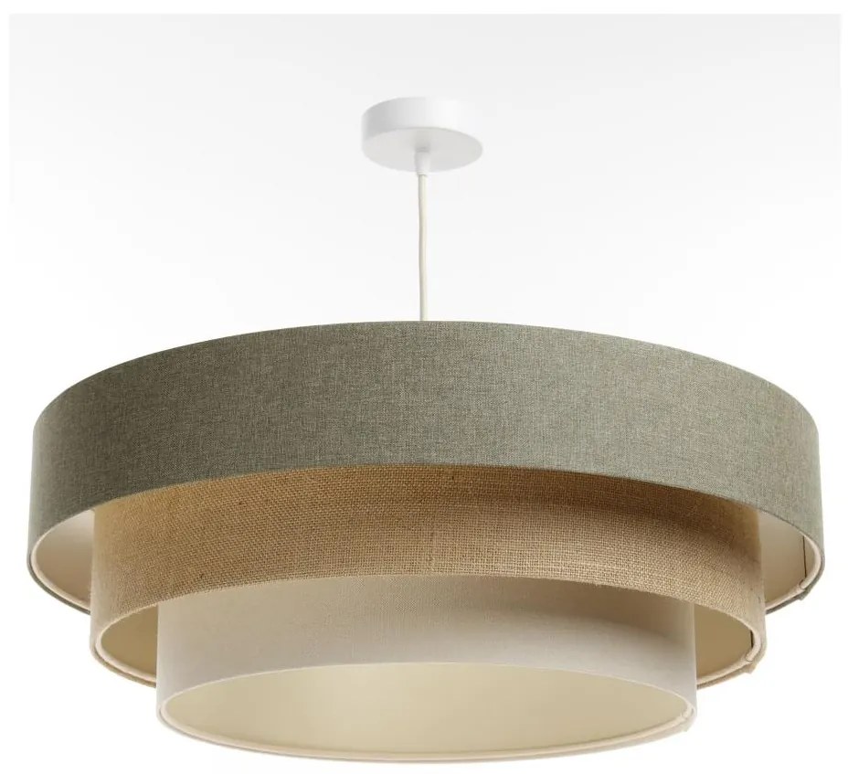 Csillár zsinóron BOHO TRINITI 1xE27/60W/230V szürke/bézs/krémes