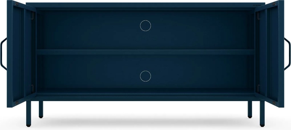 Fém TV-szekrény lábakkal, sötétkék, 1150x595x400 mm: ROSA Modern