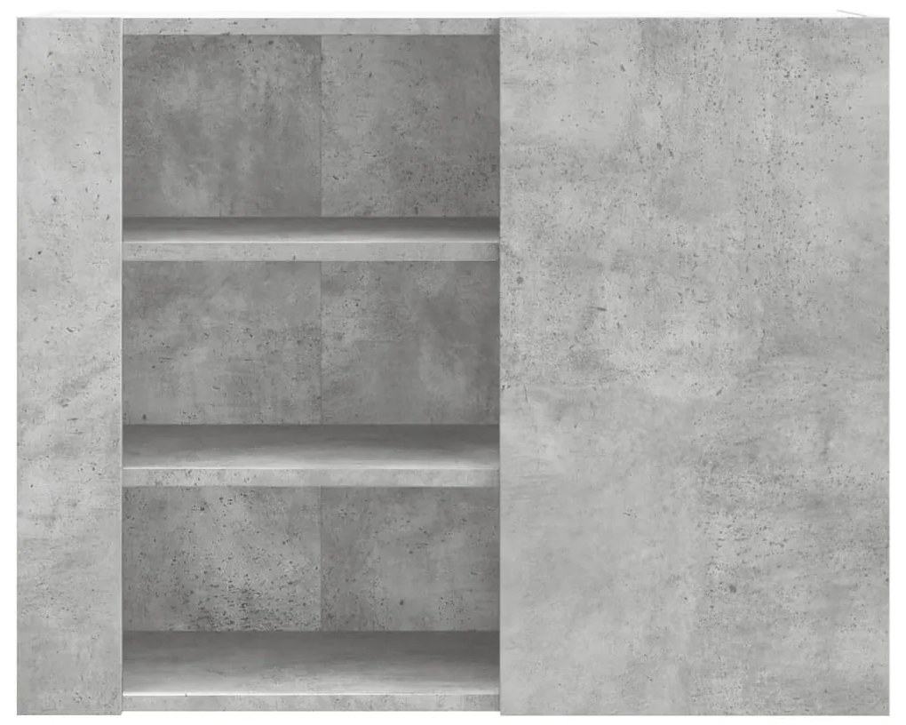 betonszürke szerelt fa faliszekrény 75 x 35 x 60 cm