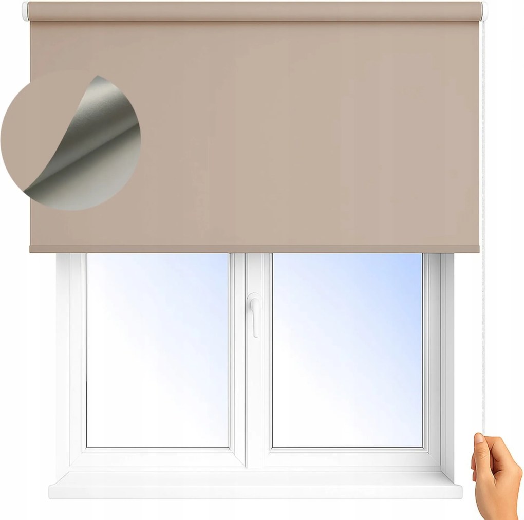 Mgr Hőszigetelő Fali Roló, 25 mm-es tengellyel, 100%-os fényzárás, méret: 185x160 cm