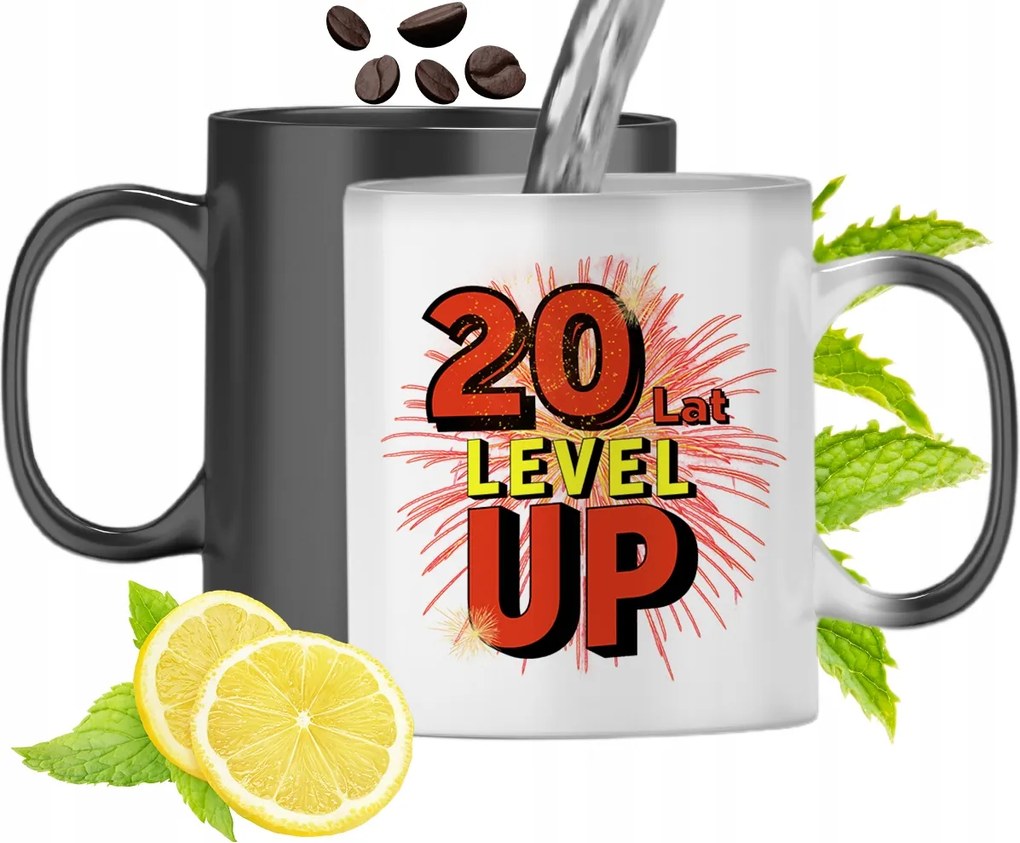 Mágikus Bögre 20. Születésnapra Színváltós Nyomtatott Fényképpel