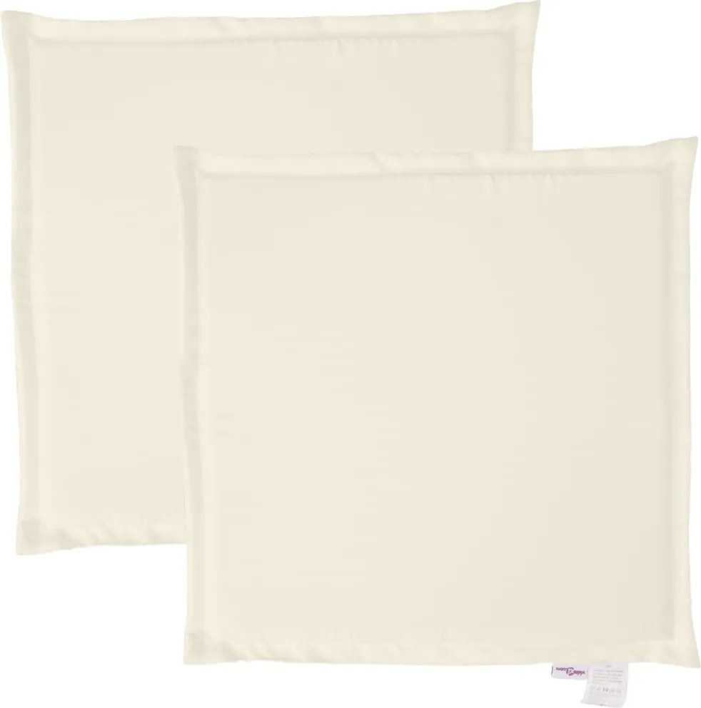 vidaXL 2 db krémszínű négyzet alakú kerti ülőpárna 45 x 45 x 2 cm