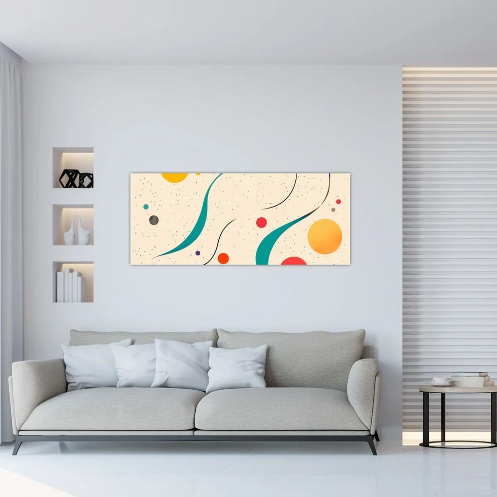 Kép - Minimalista színes illusztráció (120x50 cm)
