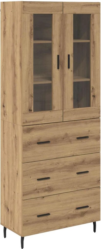vidaXL Magasfiú fiókkal 2 pcs Artisan tölgy Faanyag