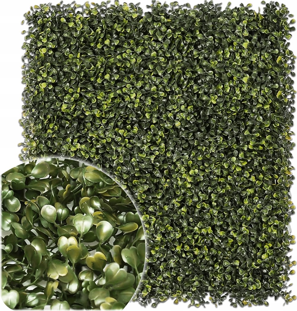 Mesterséges Zöld Fal Mesterséges Borostyán Bukszus Panel Szőnyeg Erkély 60x40cm