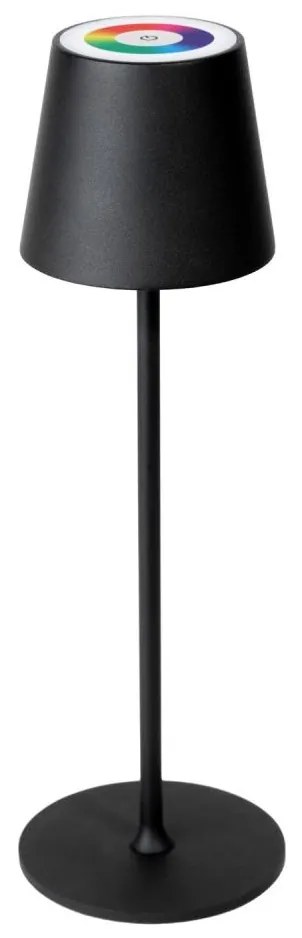 LED RGBW Dimmelhető kültéri lámpa LED/1,5W/4000 mAh 3000K IP44 fekete