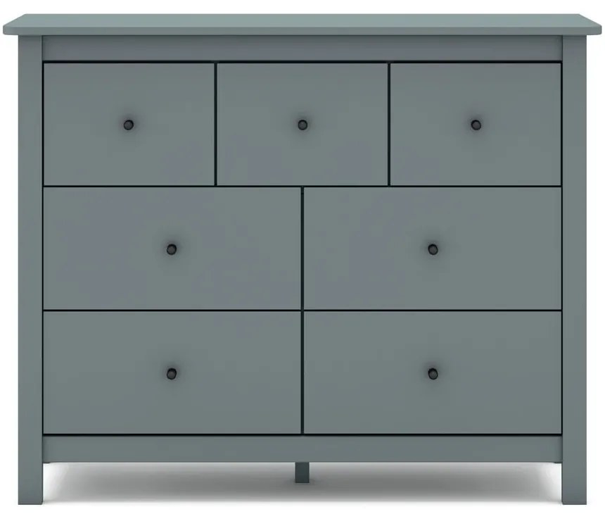 Szürkészöld borovi fenyő komód 110x80x40 cm Misti – Marckeric