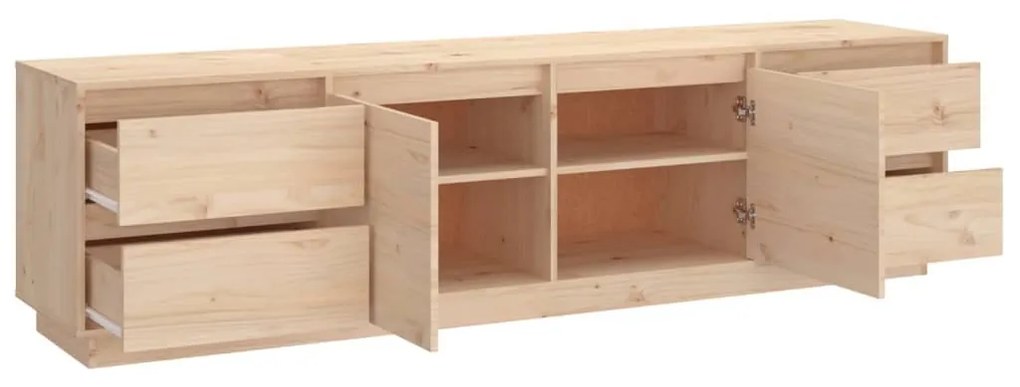 tömör fenyőfa TV-szekrény 176x37x47,5 cm