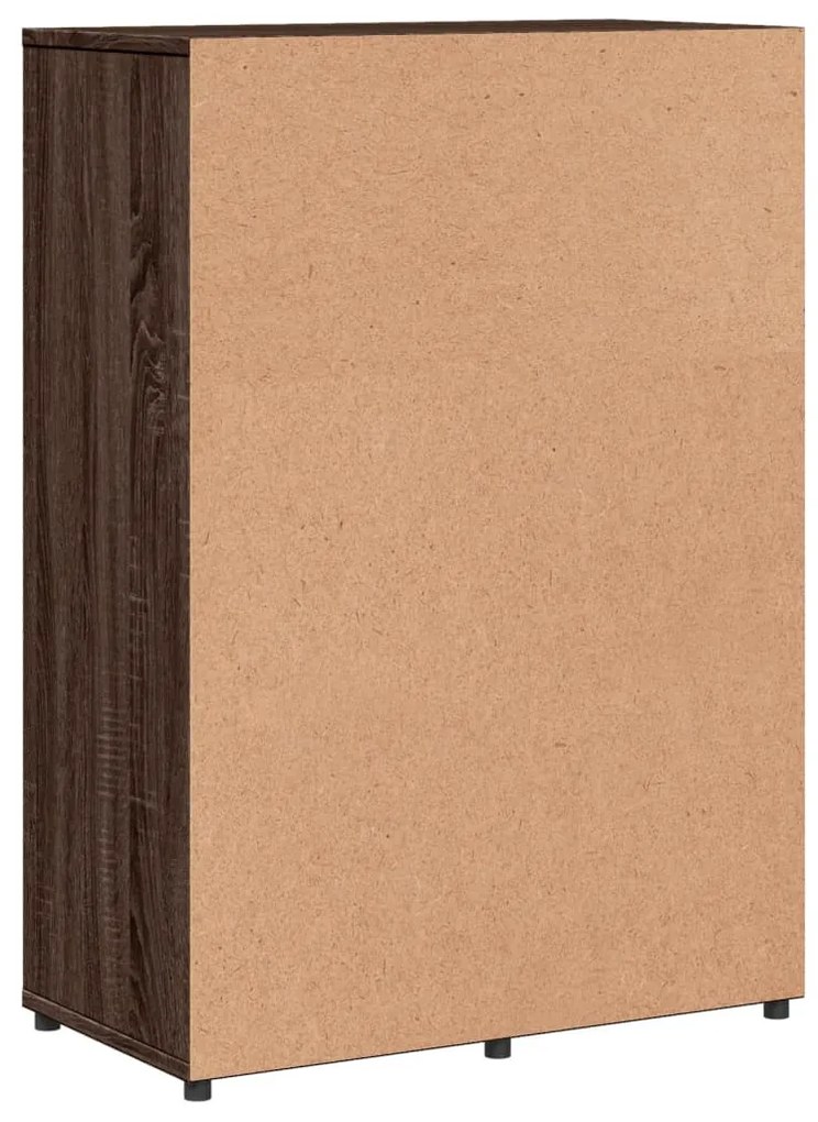 2 db barna tölgy színű szerelt fa tálalószekrény 60x31x84 cm