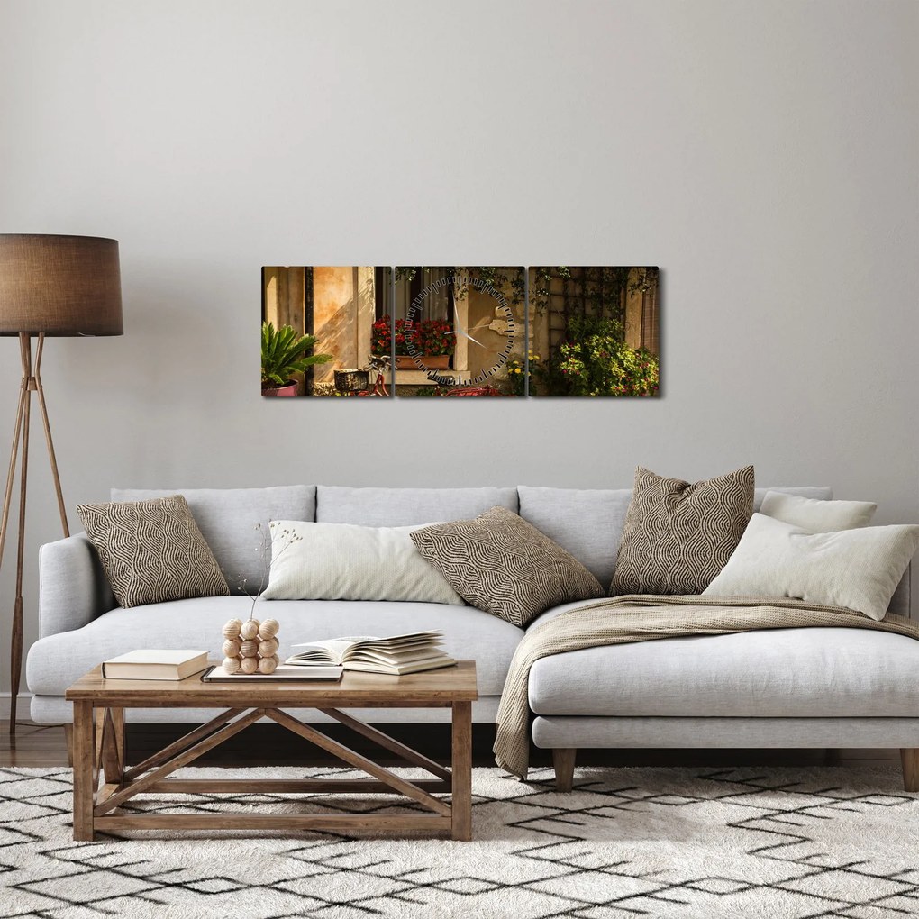 Kép - Festői Olaszország (órával) (90x30 cm)