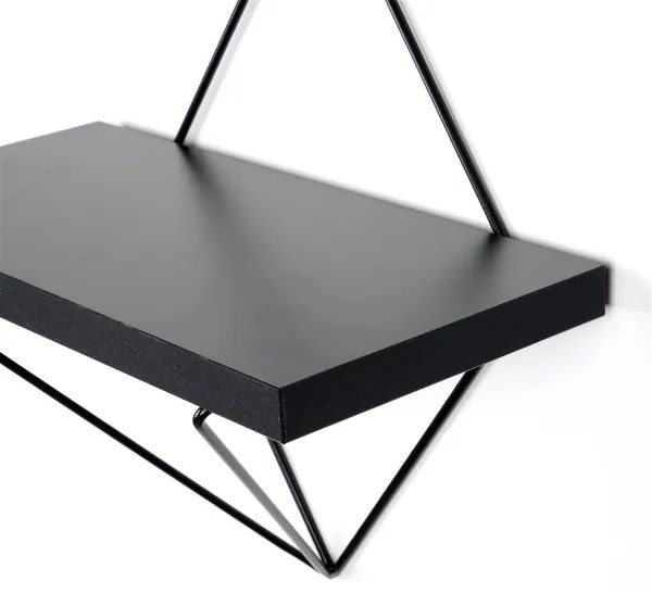 KÉSZLET 2x Fali polc fekete