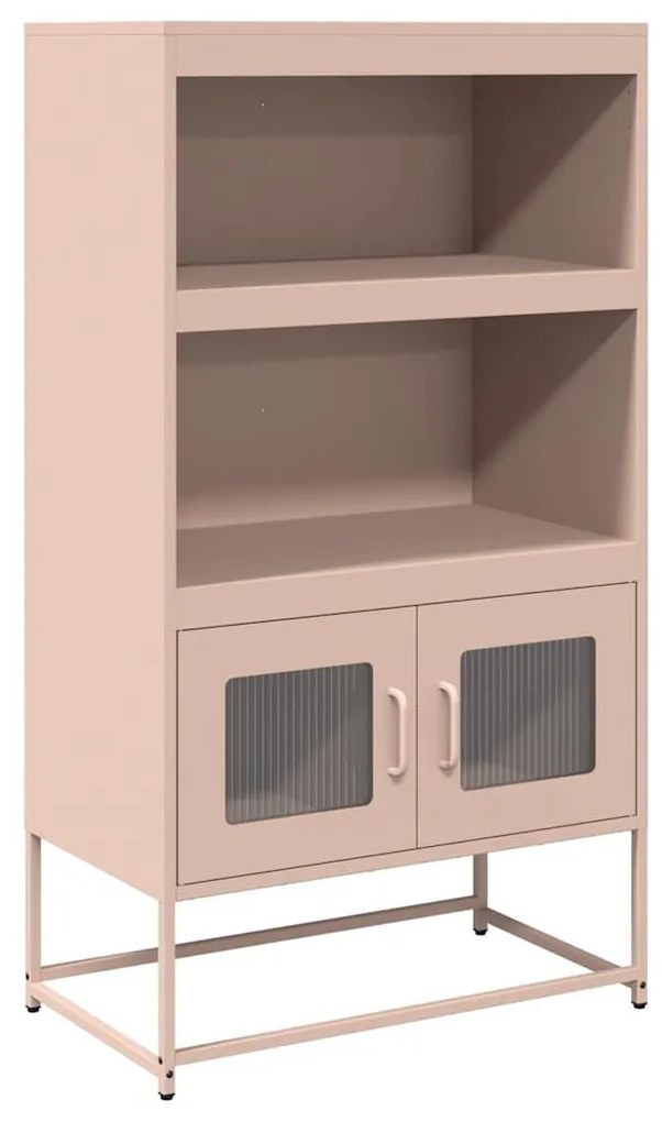 Highboard rózsaszín 68x39x123 cm Acél