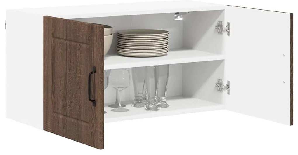 Fali konyhaszekrény Barna Tölgy 80 x 31 x 40 cm Faanyag