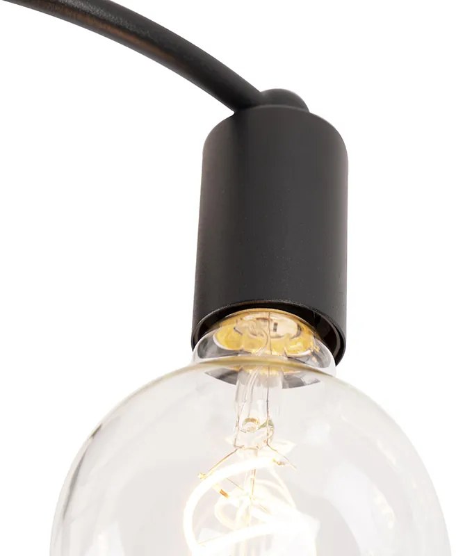 Art Deco mennyezeti lámpa fekete 4-lámpás - Facil