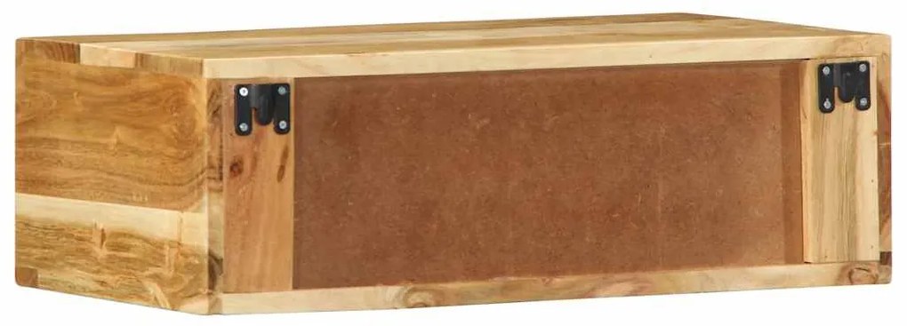tömör akácfa falra szerelhető TV-szekrény 60x30x19 cm