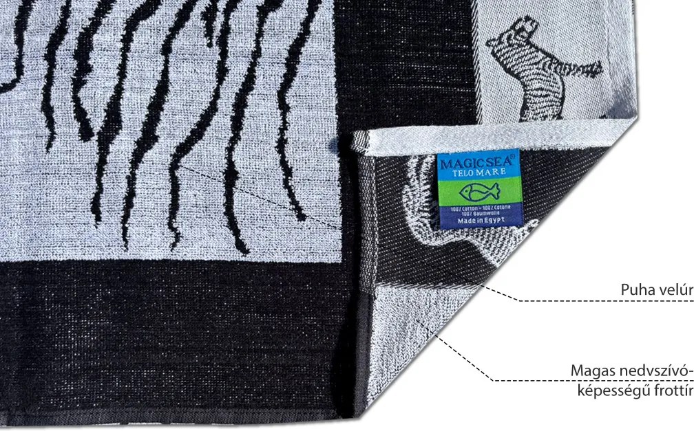 Afrika fehér zebra strandtörölköző