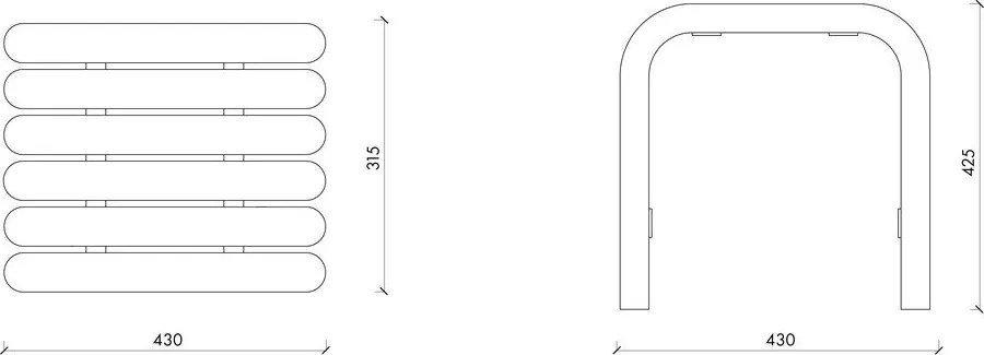 Ezüstszínű fém kerti szék Nokk – noo.ma