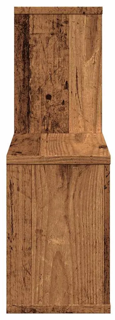 antik fa színű szerelt fa fali polc 100 x 18 x 53 cm