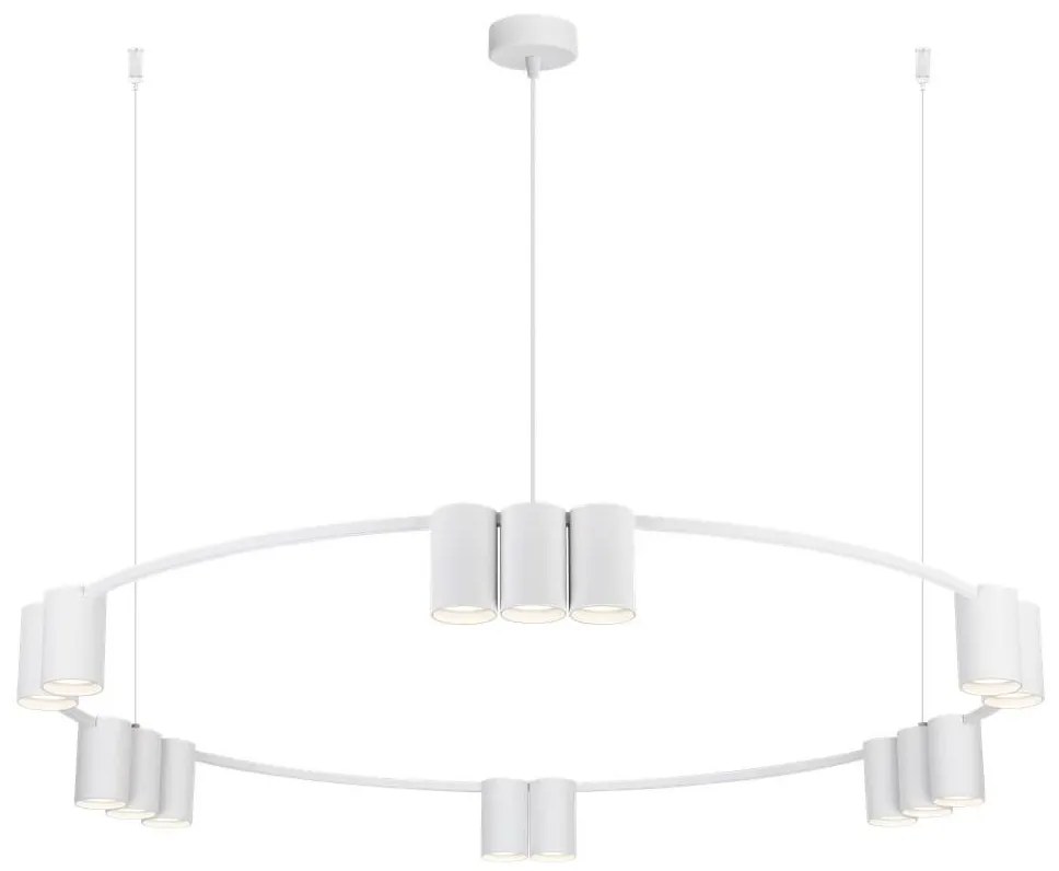 Csillár zsinóron GENESIS 15xGU10/8W/230V fehér