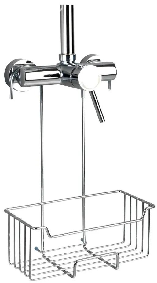 WENKO 23499100 - Zuhanypolc MILO 25x36 cm rozsdamentes acél/ezüst/átlátszó