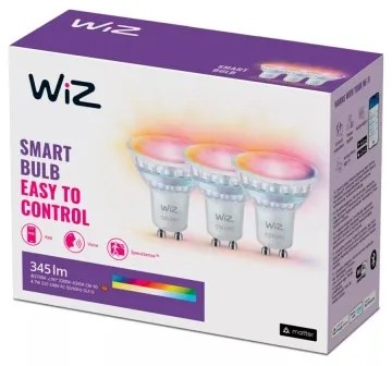 KÉSZLET 3x LED RGBW Dimmelhető izzó PAR16 GU10/4,7W/230V 2200-6500K Wi-Fi - WiZ