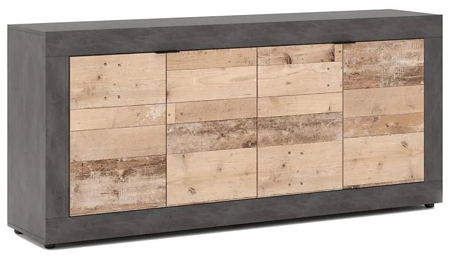 RUNEA komód, világosbarna/antracit