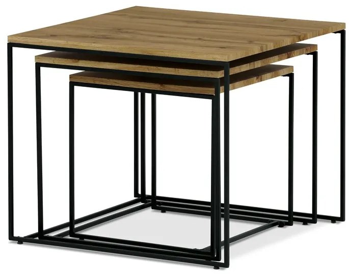 Dohányzóasztal 60×60 cm, MDF, Vad Tölgy. AF-3008 OAK