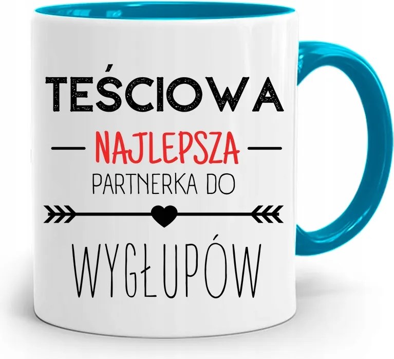 Kék Bögre Anyósnak Hülyéskedéshez, fényképes nyomattal