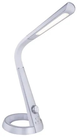 Globo 58376S Asztali lámpa fehér flexibilis szárral. USB csatlakozás, RGB színváltó funkció. Színhőmérséklet váltás 4000/6500/3000K, MxSzxH:343x183x640, tartozék: 1xLED 8W 230V, 45-460lm