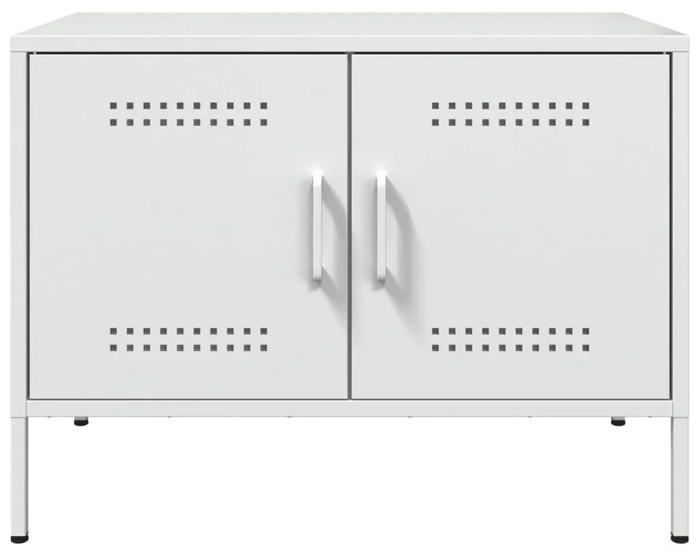 2 db fehér acél TV-szekrény 68 x 39 x 50,5 cm