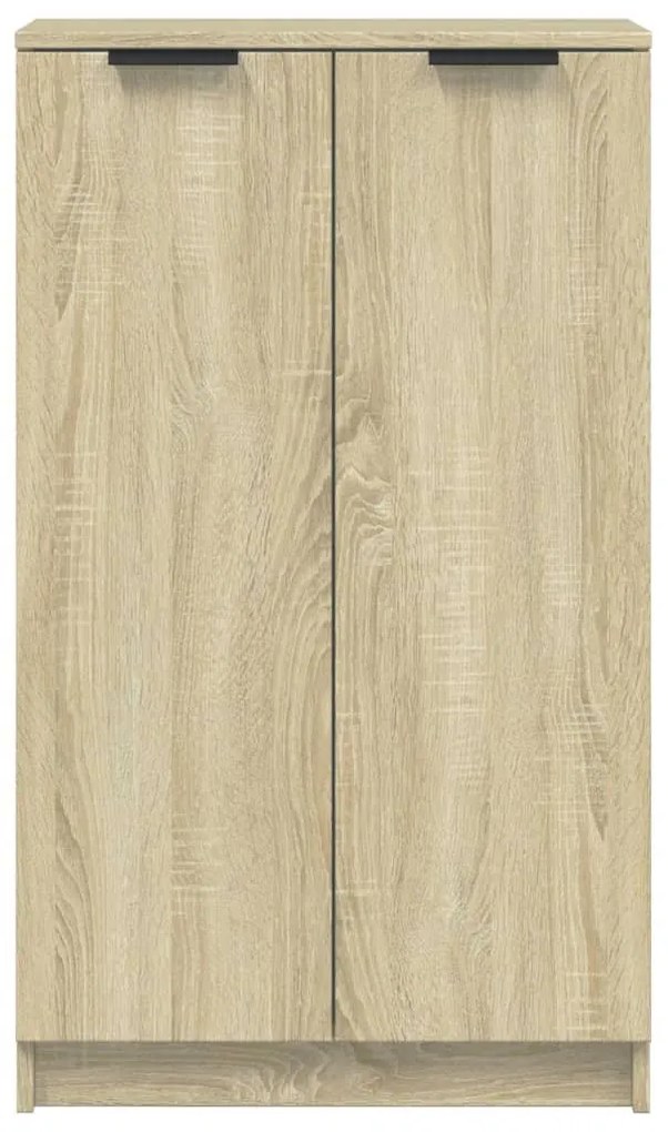 sonoma-tölgyszínű szerelt fa cipősszekrény 59 x 35 x 100,5 cm