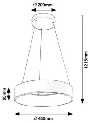 Rabalux LED állítható fényű függeszték 24W, 3000-6000K, távirányítóval