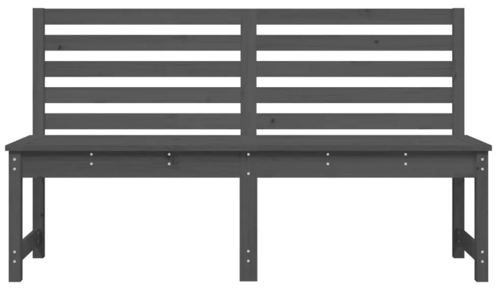 szürke tömör fenyőfa kerti pad 157,5 cm