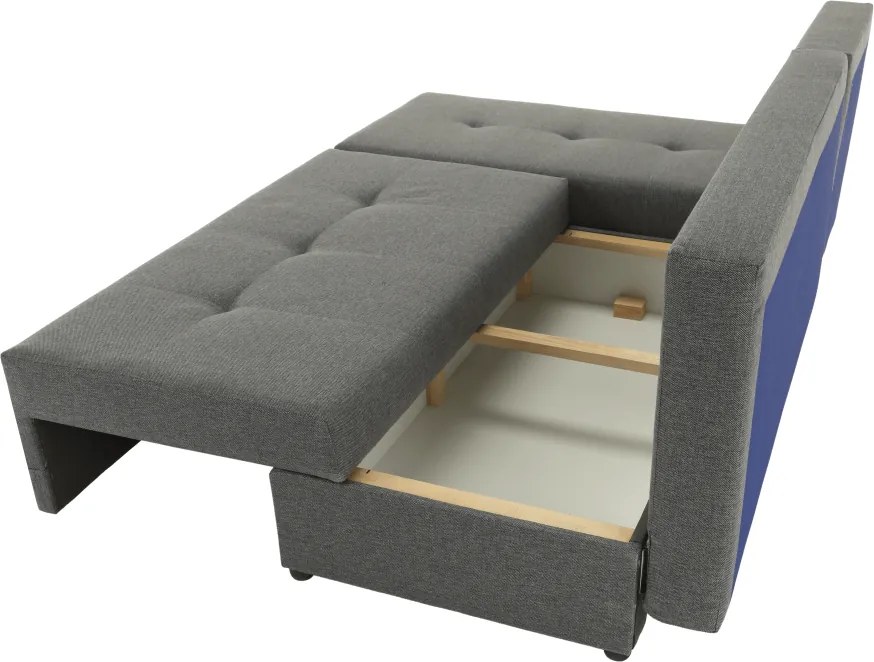 Sarokülőgarnitúra, szürke/fekete, balos, MEXX