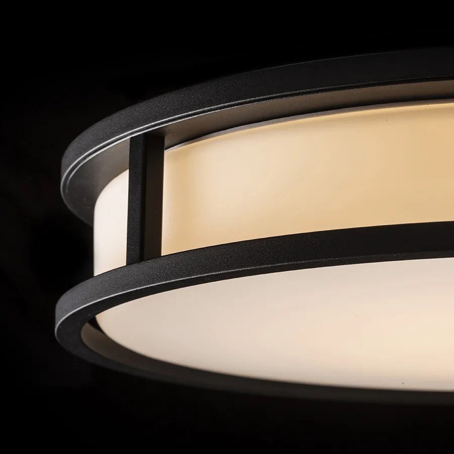 RENDL GRANDE LED 35 stropní opálové sklo/černá 230V LED 24W IP44 3000K
